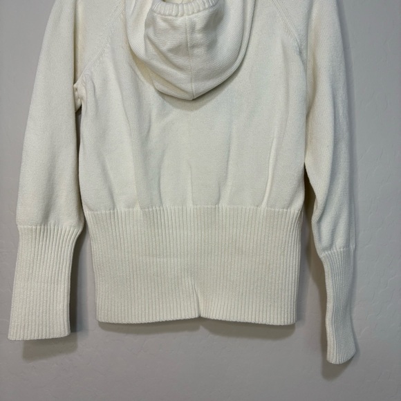 TOMMY JEANS Knit Hoodie Sweater Cream Red White Blue Vintage Retro Size Medium - Picture 13 of 14